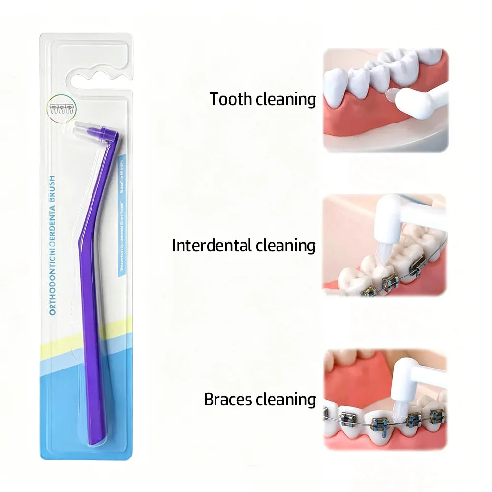 Set Orthodontische Zahnbürsten und Reinigungswerkzeuge für Zahnreinigung, Interdental-Reinigung und Brillenversorgung