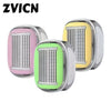 A set of three ZVICN precision manual safety razors in pink, yellow, and green colors.