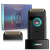 Hatteker G86 professional electric shaver with magnetic levitation technology shown in packaging and standalone view