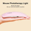 A hand holds a pink Sunmint mouse-shaped phototherapy light for nail treatment.