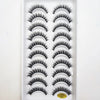 A tray of natural 3D mink false eyelashes displayed in a plastic container.