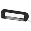 Schwarze PU-Leder-Make-up-Pinsel-Organizer-Tasche mit klarem Fenster.