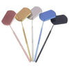 A set of five professional stainless steel lash extension mirrors in various colors including pink, gold, silver, blue, and b