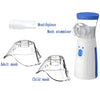 Kit portátil de nebulizador ultrasónico con boquilla, máscara para adulto y máscara para niño.