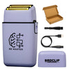 A purple professional multi-function hair grooming kit with accessories and packaging.