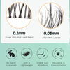 Image showing super slim lash bands and ultra-thin lashes with features like being harmless, lightweight, providing a 3D curl