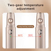 Close-up view of a rose gold electric beauty tool for two-gear temperature adjustment on eyelashes and eyebrows.