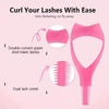 Kit de peigne et applicateur à cils roses pour recourber les cils