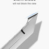 A close-up view of a silver slant blade cuticle nipper with a sharp edge and polished finish.