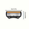 A precision stainless steel razor blade set with a black handle and orange blade visible from the side.