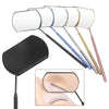 A set of professional stainless steel lash extension mirrors, including multiple oval and rectangular mirrors.