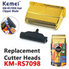 Replacement cutter heads and blade for the Kemei KM-RS7098 hair clipper.