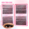 Pink packaging for DIY and professional eyelash extension kits showing various lash styles
