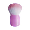 Ensemble de pinceaux pour ongles en forme de champignon rose et blanc avec manche arrondi.