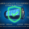 Large-capacity eco-friendly lithium battery featuring overcharge and over-discharge protection for shavers and clippers.