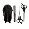 A black professional rechargeable beard and hair trimmer with guards and scissors.