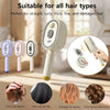 A set of electric retractable hair smoothing brushes for straight, curly, thick, fine, and damaged hair.