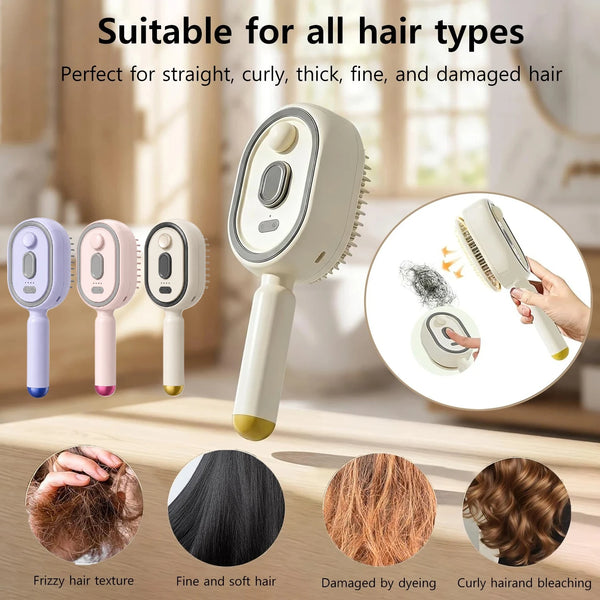 Un ensemble de brosses lissantes électriques rétractables pour cheveux lisses, bouclés, épais, fins et abîmés.
