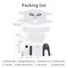Packing list showing components of a professional red light therapy mask including the mask, cord, extension cord, charging c