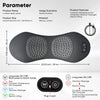 A black lumbar repair pillow with massage and electric lifting features shown from the top view.