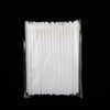 A pack of white disposable lip brushes with nylon applicator wands in clear plastic packaging.