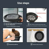 Instructions showing how to use a silicone foldable ice bath bowl for facial care, including pouring water and using it for i