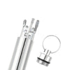 Kit d'extraction de cérumen en acier inoxydable avec plusieurs outils et un applicateur à boucle.