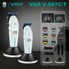 Dos cortadoras de pelo recargables VGR V-887C/T profesionales con accesorios.