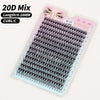 A package of 20D Mix curl C eyelash extensions with a length of 9-16mm shown on a clear plastic card.