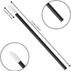 A long, black disposable lip wand with a white tip is shown alongside close-up views of its dimensions.