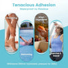 Hydrocolloid wound care patches demonstrating tenacious adhesion during showering, swimming, and exercise.