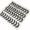 Plateau en plastique transparent de faux cils de renard naturels pour maquillage.