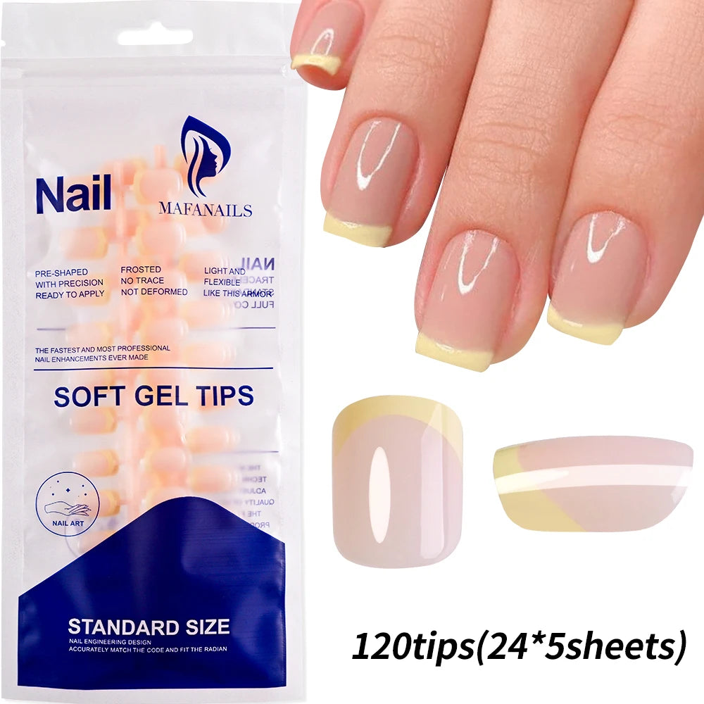 Lot de 120 pointes en gel souple de taille standard pour l'art du nail art
