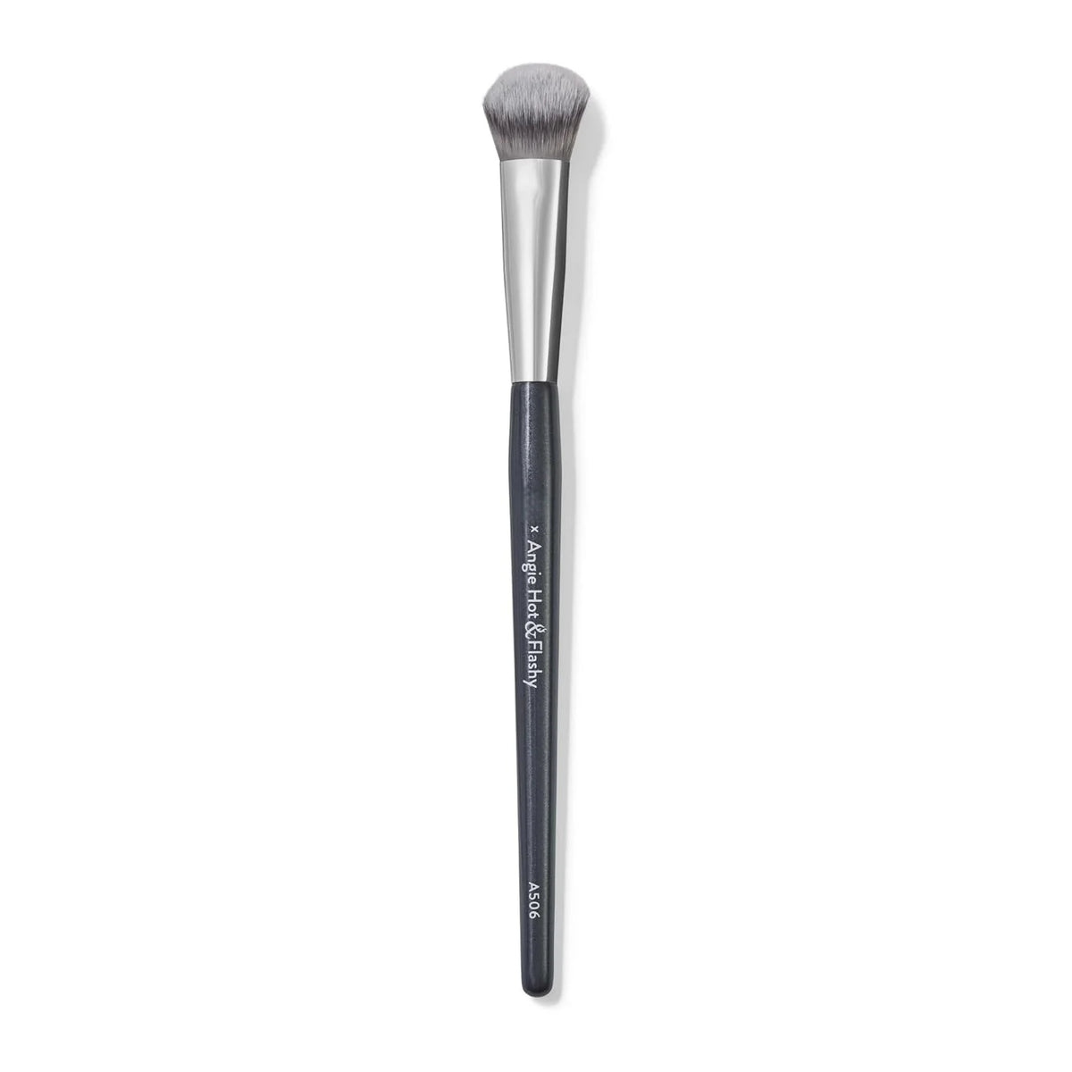 A precision concealer brush with a tapered handle and dense bristles for under-eye and contouring applications.