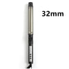 A vertical view of a professional ceramic hair curling iron with a 32mm barrel.