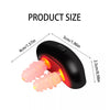 A black portable infrared nasal therapy device showing its size dimensions.