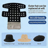 Black LED headband with an outer hat replacement for scalp massage