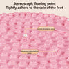 Pink magnetic foot massage mat with textured pads for gentle dredging and advanced stimulation