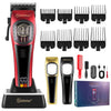 A collection of Hatteker electric shavers and grooming tools including a main shaver, razors, and combs.