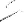 Stainless steel ingrown toenail pedicure tool set with a slender metal instrument.