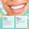 Close-up of a person smiling, showing bright white teeth after using natural tooth whitening strips.