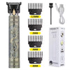 A set of professional rechargeable hair grooming combs with various sizes including 1.5mm, 2mm, 3mm, and 4mm.
