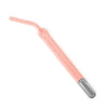 A pink high frequency facial electrotherapy wand with a silver tip.