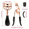 Professioneller Roségold-Lash-Curler mit Ersatzpads in verschiedenen Winkeln und Größen.