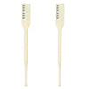 A pair of light beige double-headed manual nose hair trimmers.