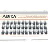 A set of black DIY wide stem cluster eyelashes packaged in a clear plastic case.