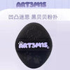 Pinceau de maquillage noir texturé avec le logo ART3MS imprimé.