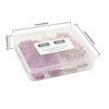Contenant en plastique transparent pour mini bandes de ponçage de précision pour foreuses à ongles, dimensions 7,2 cm x 6,47 