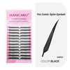 Pack of 240 pairs of black Fox Comic Spire Eyelash hand-woven lashes