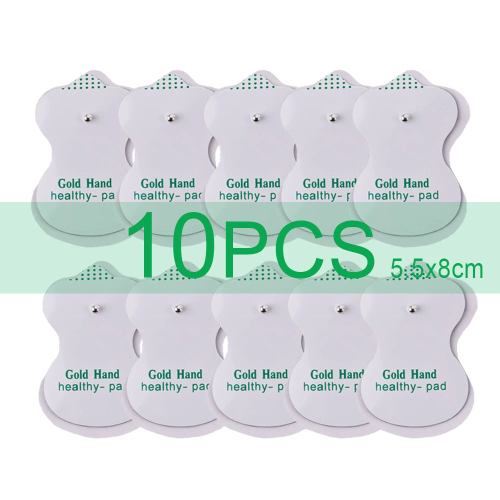 Ten pairs of gold hand healthy electrode pads for muscle stimulation devices